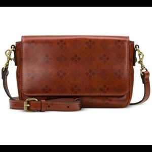 NWTS Patricia Nash Leather Signature Print Lille Crossbody Bag